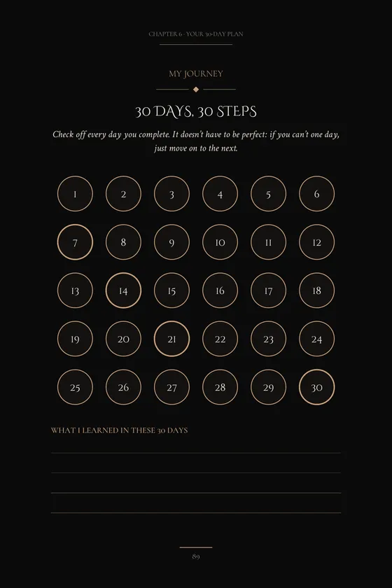 Your tracker: 30 days, 30 steps